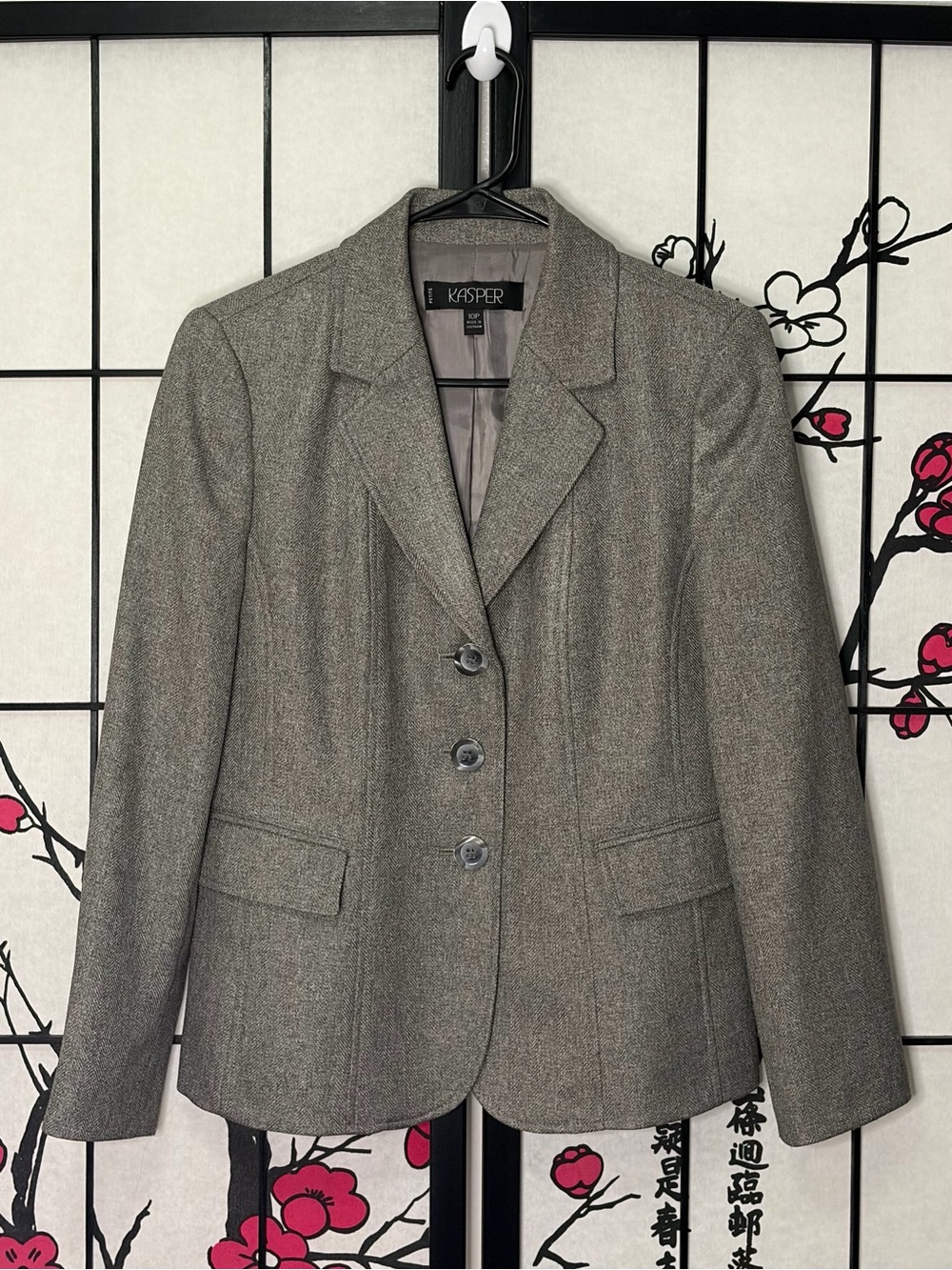Kasper Women's Heather Gray Tailored Blazer